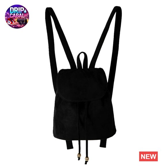 Faux Suede Mini Backpack Shoulder Bag Crossbody Flap Top Daypack Travel Purse main image 5